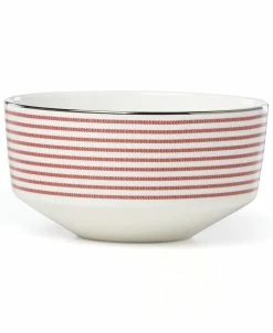 Kate Spade New York Laurel Street Collection Red Soup/Cereal Bowl