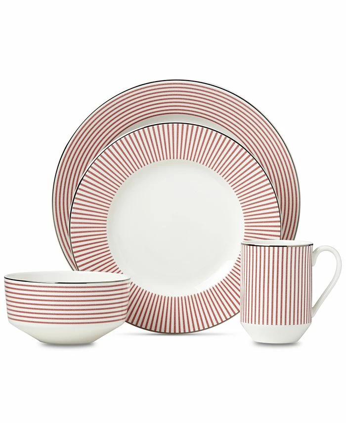 Kate Spade New York Laurel Street Collection Red 4-Pc. Place Setting 3 Kate Spade New York Laurel Street Collection Red 4-Pc. Place Setting