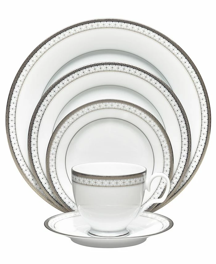Noritake Rochester Platinum 5 Piece Place Setting 3 Noritake Rochester Platinum 5 Piece Place Setting