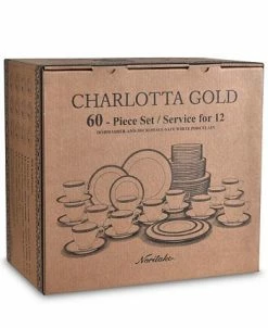 Noritake Charlotta Gold 60-PC Dinnerware Set, Service For 12 -Noritake Shop 14863300 fpx