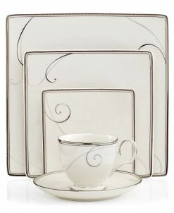 Noritake Dinnerware, Platinum Wave Square Collection