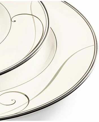 Noritake Dinnerware, Platinum Wave Dinner Plate 4 Noritake Dinnerware, Platinum Wave Dinner Plate - Image 2
