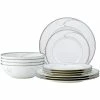 Noritake Dinnerware, Platinum Wave 12 Piece Set 2 Noritake Dinnerware, Platinum Wave 12 Piece Set -Noritake Shop 19060501 fpx