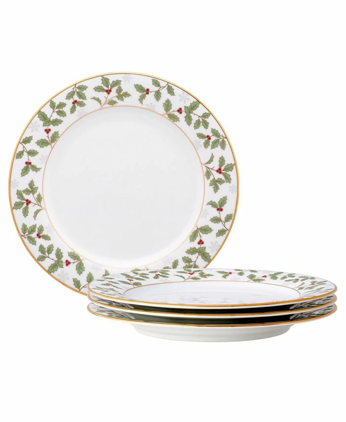 Noritake Holly Berry 8.25 Salad Plate, Set Of 4 3 Noritake Holly Berry 8.25 Salad Plate, Set Of 4