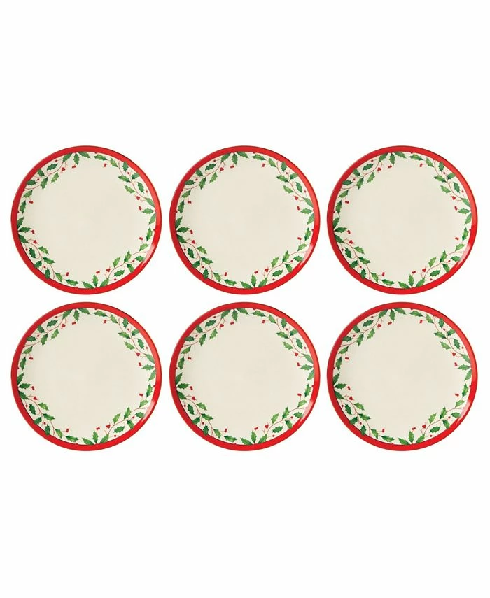 Lenox Holiday Accent Plate, Set Of 6 3 Lenox Holiday Accent Plate, Set Of 6