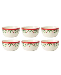 Lenox Holiday Dessert Bowl, Set Of 6