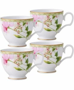 Noritake Poppy Place 8 Oz Cups, Set Of 4