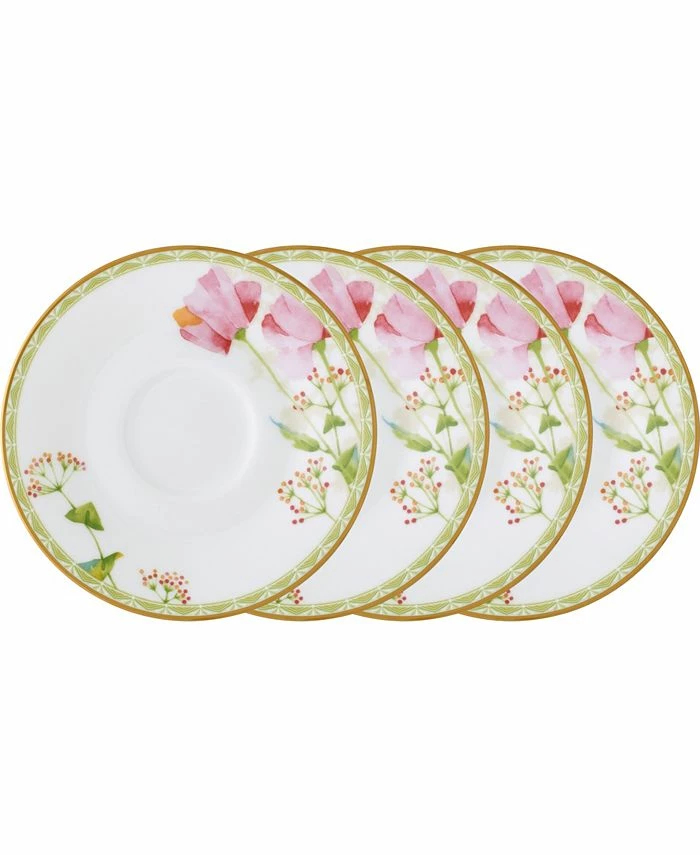 Noritake Poppy Place 6 Saucers, Set Of 4 3 Noritake Poppy Place 6 Saucers, Set Of 4