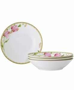 Noritake Poppy Place 12 Oz Soup Bowls 4 Piece Set, 7.5