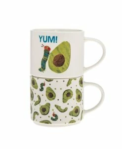 Godinger World Of Eric Carle Avocado 16 Oz Stackable Mugs Set, 2 Piece