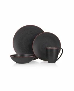 Namb&eacute; Taos Place Setting Onyx, Dinner Plate, Accent Plate, Soup Or Cereal Bowl, Mug Set, 4 Piece