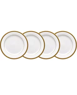 Noritake Charlotta Gold Set Of 4 Bread Butter Plates, Service For 4