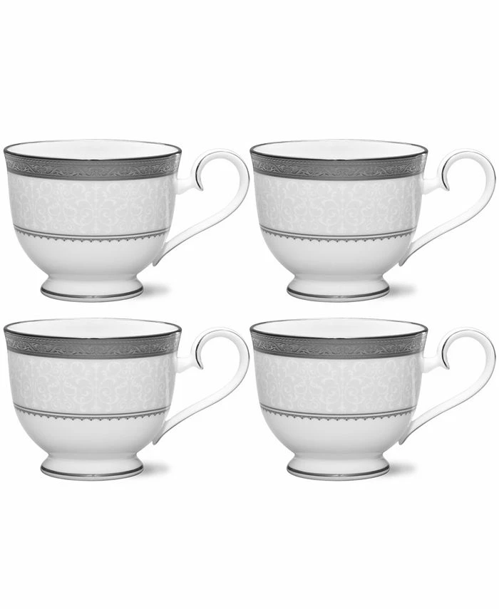 Noritake Odessa Platinum Set Of 4 Cups, Service For 4 3 Noritake Odessa Platinum Set Of 4 Cups, Service For 4