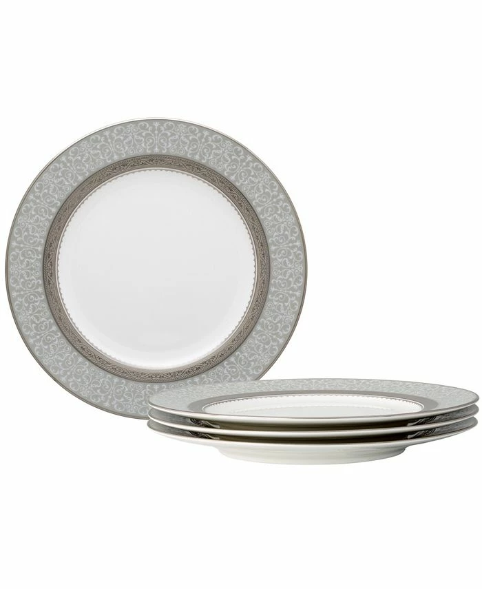 Noritake Odessa Platinum Set Of 4 Accent Plates, Service For 4 3 Noritake Odessa Platinum Set Of 4 Accent Plates, Service For 4