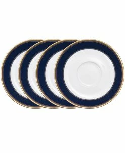 Noritake Blueshire Set Of 4 Saucers, Service For 4