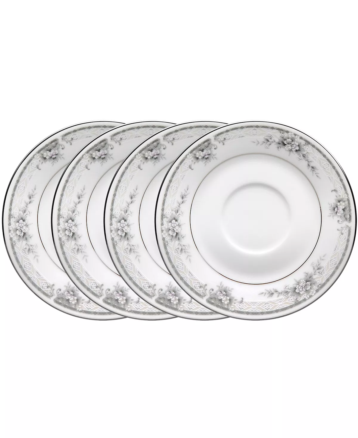 Noritake Sweet Leilani Set Of 4 Saucers, Service For 4 3 Noritake Sweet Leilani Set Of 4 Saucers, Service For 4