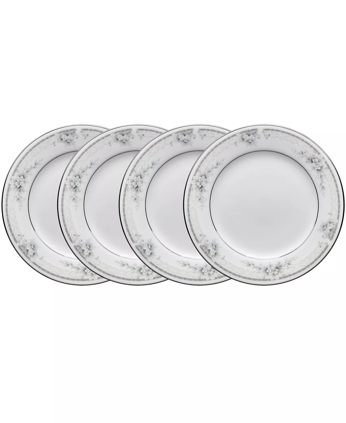 Noritake Sweet Leilani Set Of 4 Bread Butter And Appetizer Plates, Service For 4 3 Noritake Sweet Leilani Set Of 4 Bread Butter And Appetizer Plates, Service For 4