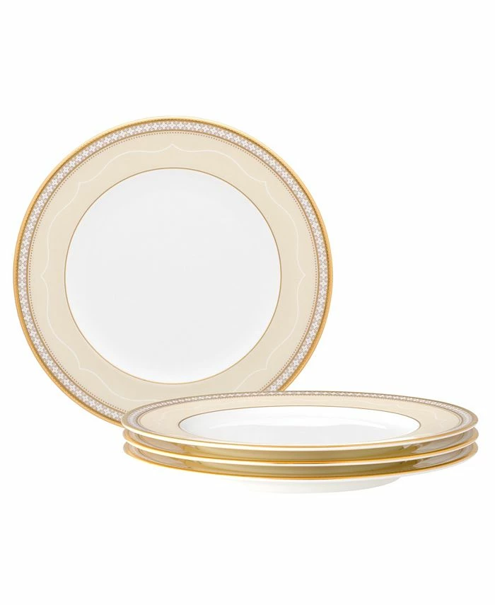 Noritake Trefolio Gold Set Of 4 Salad Plates, Service For 4 3 Noritake Trefolio Gold Set Of 4 Salad Plates, Service For 4
