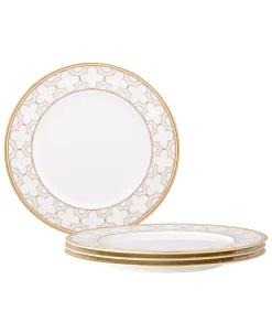 Noritake Trefolio Gold Set Of 4 Dinner Plates, Service For 4