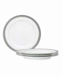 Noritake Crestwood Platinum Set Of 4 Salad Plates, Service For 4