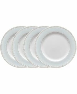Noritake Linen Road Set Of 4 Bread Butter And Appetizer Plates, Service For 4
