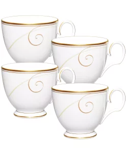 Noritake Golden Wave Set Of 4 Cups, Service For 4