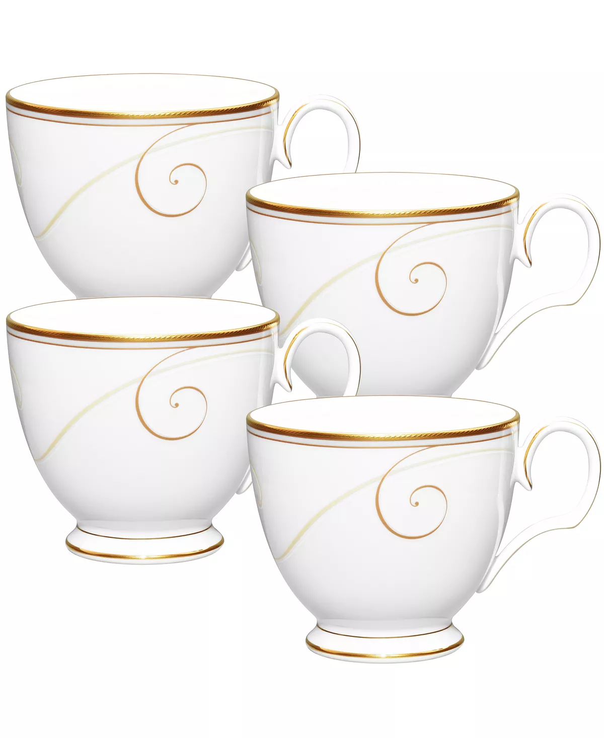 Noritake Golden Wave Set Of 4 Cups, Service For 4 3 Noritake Golden Wave Set Of 4 Cups, Service For 4