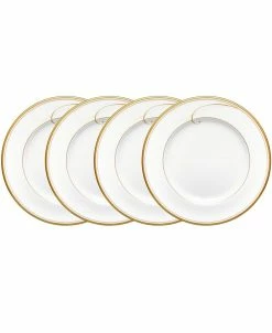 Noritake Golden Wave Set Of 4 Bread Butter And Appetizer Plates, Service For 4