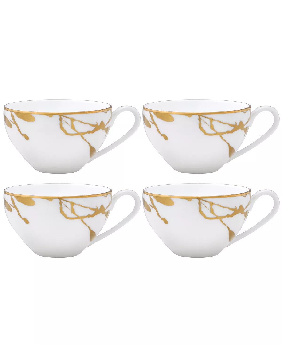 Noritake Raptures Gold Set Of 4 Cups, Service For 4 3 Noritake Raptures Gold Set Of 4 Cups, Service For 4