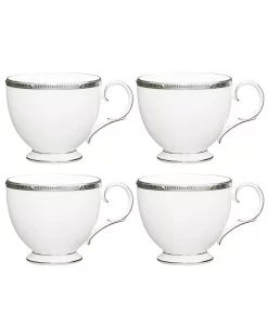 Noritake Rochelle Platinum Set Of 4 Cups, Service For 4