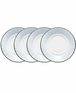 Noritake Glacier Platinum Set Of 4 Saucers, Service For 4