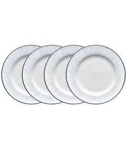 Noritake Glacier Platinum Set Of 4 Bread Butter And Appetizer Plates, Service For 4