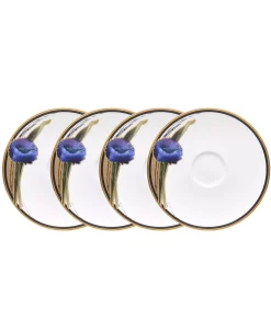 Noritake Alluring Fields Set Of 4 Saucers, Service For 4
