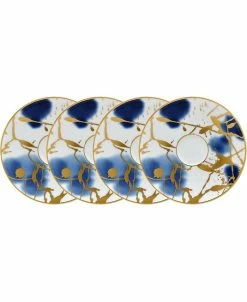 Noritake Jubilant Days Gold Set Of 4 Saucer, Service For 4