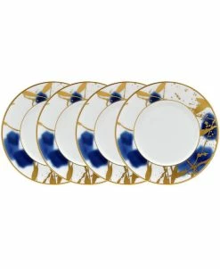 Noritake Jubilant Days Gold Set Of 4 Bread Butter And Appetizer Plate, Service For 4