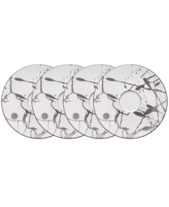 Noritake Raptures Platinum Set Of 4 Saucers, Service For 4
