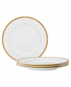 Noritake Rochelle Gold Set Of 4 Bread Butter And Appetizer Plates, Service For 4