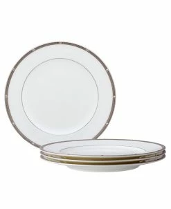 Noritake Rochelle Platinum Set Of 4 Salad Plates, Service For 4
