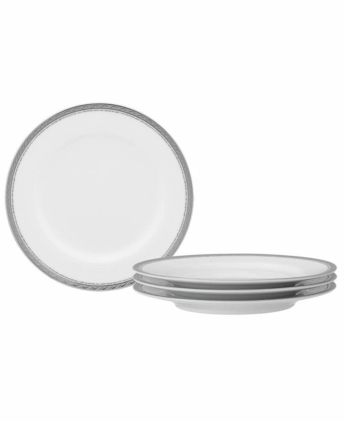 Noritake Whiteridge Platinum Set Of 4 Bread Butter/Appetizer Plates, 6-1/2 3 Noritake Whiteridge Platinum Set Of 4 Bread Butter/Appetizer Plates, 6-1/2