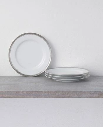 Noritake Whiteridge Platinum Set Of 4 Bread Butter/Appetizer Plates, 6-1/2 4 Noritake Whiteridge Platinum Set Of 4 Bread Butter/Appetizer Plates, 6-1/2 - Image 2