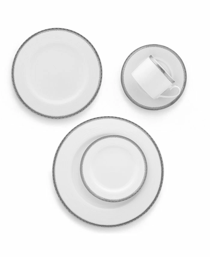 Noritake Whiteridge Platinum Set Of 4 Bread Butter/Appetizer Plates, 6-1/2 6 Noritake Whiteridge Platinum Set Of 4 Bread Butter/Appetizer Plates, 6-1/2 - Image 4