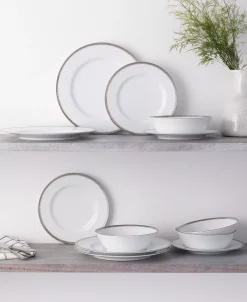 Noritake Whiteridge Platinum Set Of 4 Dinner Plates, 10-1/2 -Noritake Shop 22934567 fpx