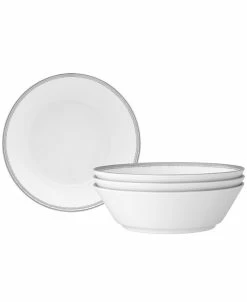 Noritake Whiteridge Platinum Set Of 4 Soup Bowls, 7, 20 Oz.