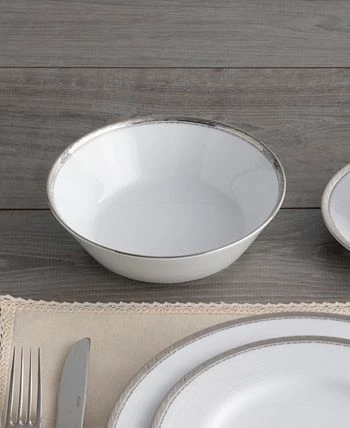 Noritake Whiteridge Platinum Set Of 4 Soup Bowls, 7, 20 Oz. 5 Noritake Whiteridge Platinum Set Of 4 Soup Bowls, 7, 20 Oz. - Image 3