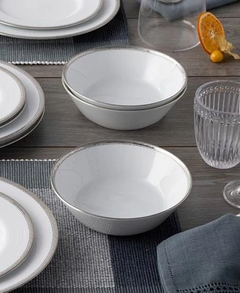 Noritake Whiteridge Platinum Set Of 4 Soup Bowls, 7, 20 Oz. 8 Noritake Whiteridge Platinum Set Of 4 Soup Bowls, 7, 20 Oz. - Image 6