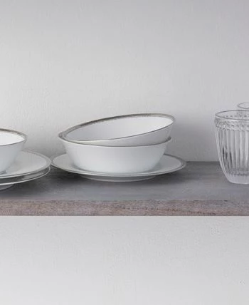 Noritake Whiteridge Platinum Set Of 4 Soup Bowls, 7, 20 Oz. 9 Noritake Whiteridge Platinum Set Of 4 Soup Bowls, 7, 20 Oz. - Image 7