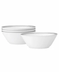 Noritake Whiteridge Platinum Set Of 4 Fruit Bowls, 5, 6 Oz.