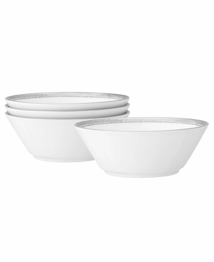 Noritake Whiteridge Platinum Set Of 4 Fruit Bowls, 5, 6 Oz. 3 Noritake Whiteridge Platinum Set Of 4 Fruit Bowls, 5, 6 Oz.