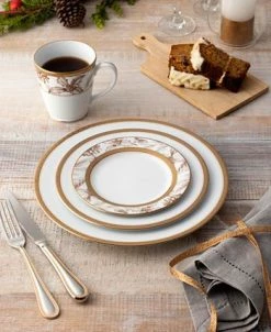 Noritake Charlotta Gold Set Of 4 Holiday Harvest Appetizer Plates, 6-1/4 10 Noritake Charlotta Gold Set Of 4 Holiday Harvest Appetizer Plates, 6-1/4 -Noritake Shop 22935829 fpx