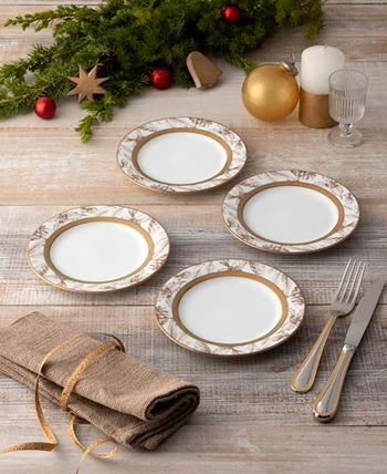 Noritake Charlotta Gold Set Of 4 Holiday Harvest Appetizer Plates, 6-1/4 7 Noritake Charlotta Gold Set Of 4 Holiday Harvest Appetizer Plates, 6-1/4 - Image 5